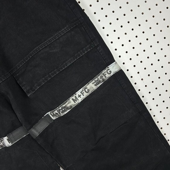 Girbaud 90s Shuttle Tape Jeans 40x34 Black Gothic Wide Leg Baggy Cyber‎ Punk Y2K - Picture 3 of 9